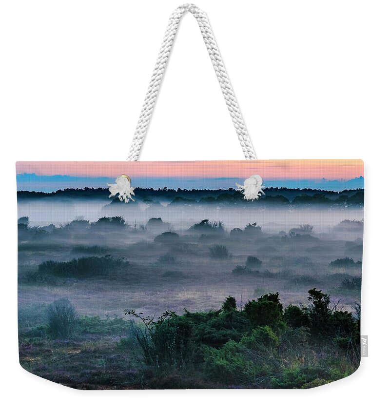 Moss Weekender Tote Bag featuring the photograph Eavning #1 by Elmer Jensen