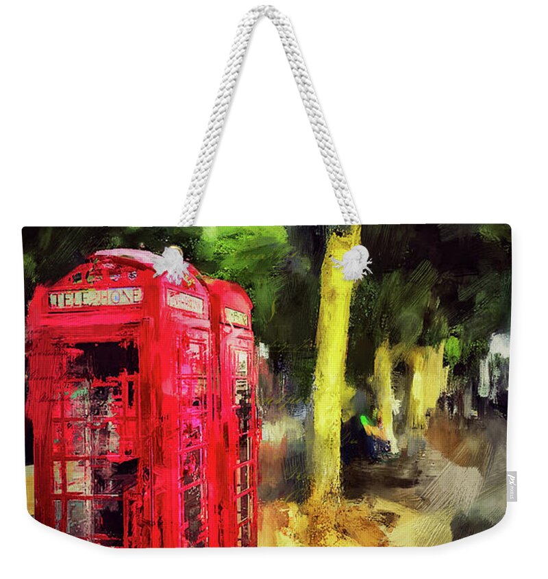 London Weekender Tote Bag featuring the digital art Embankment #1 by Nicky Jameson