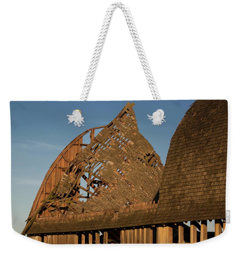 Barn Weekender Tote Bag featuring the photograph Falling apart #1 by Elvira Butler