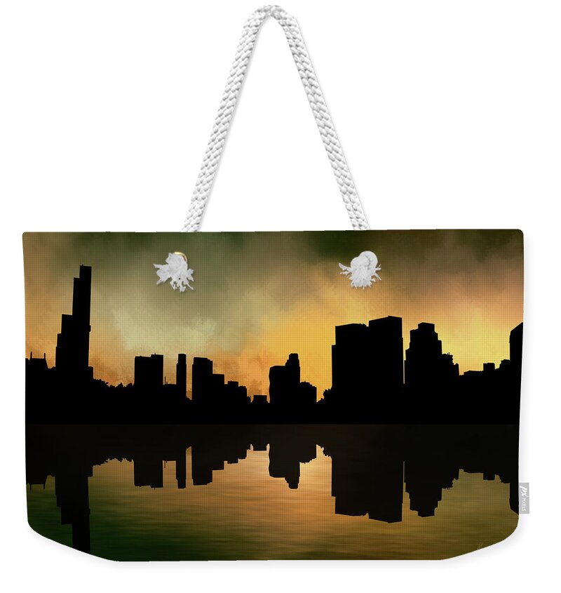 Fire Weekender Tote Bag featuring the digital art Fire In The Sky #1 by Theresa Campbell
