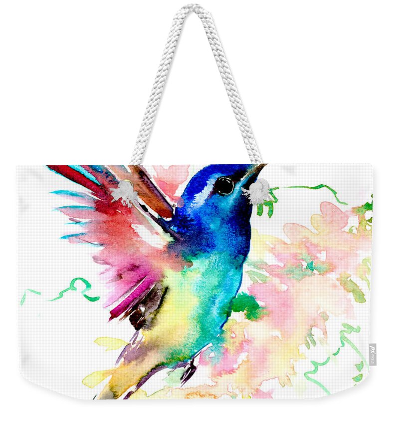 Halloween Weekender Tote Bag featuring the painting Flying Hummingbird #1 by Suren Nersisyan