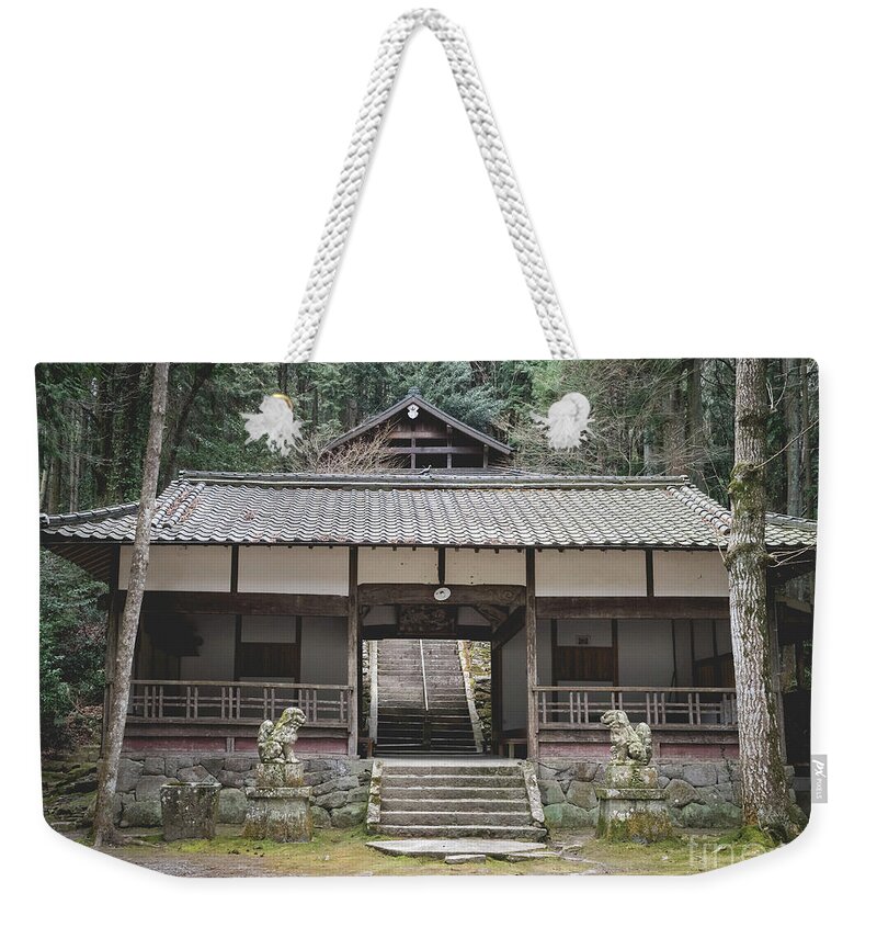 Shrine Weekender Tote Bag featuring the photograph Forrest Shrine, Japan by Perry Rodriguez