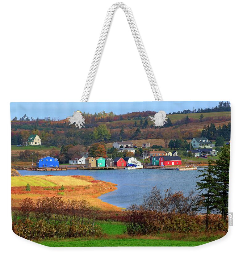 Canada Weekender Tote Bag featuring the photograph French River, P.E.I. #1 by Gary Corbett