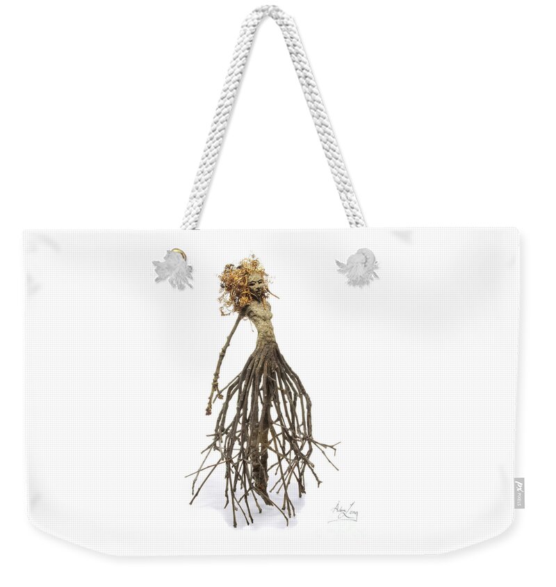 Woman Weekender Tote Bag featuring the mixed media Frou Frou's Dance #1 by Adam Long