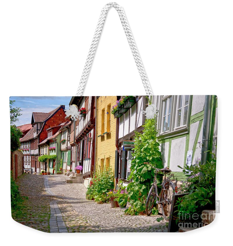 Quedlinburg Weekender Tote Bag featuring the photograph German old village Quedlinburg by Heiko Koehrer-Wagner