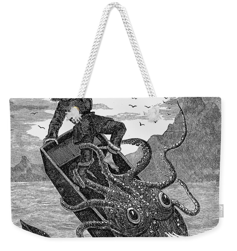 1879 Weekender Tote Bag featuring the photograph Giant Squid, 1879 #1 by Granger