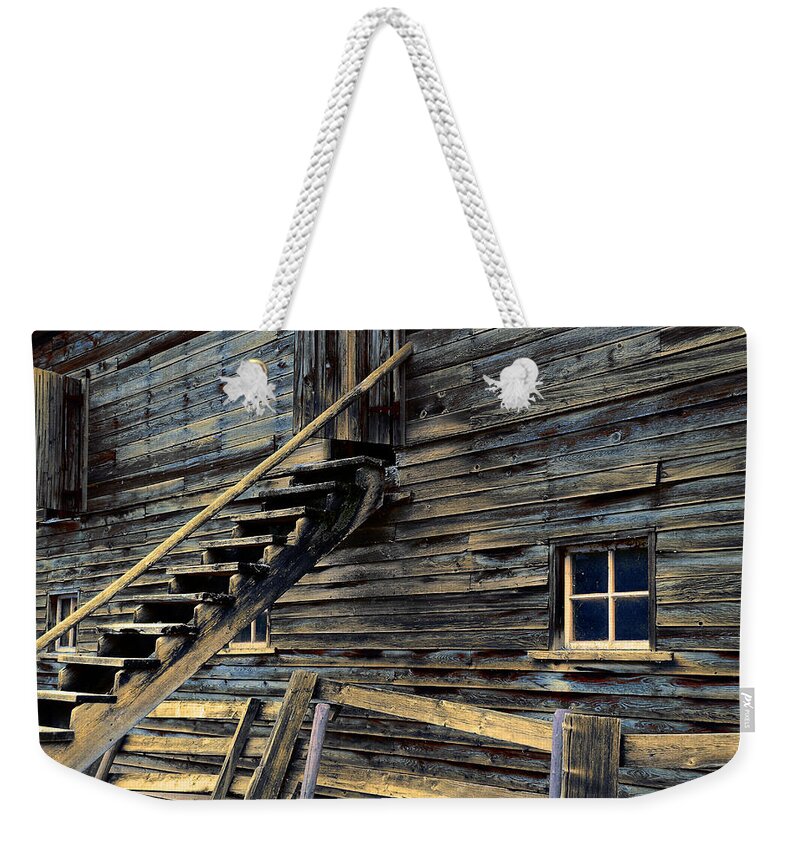 Architecture Weekender Tote Bag featuring the photograph Golden Barn #1 by Wayne Sherriff