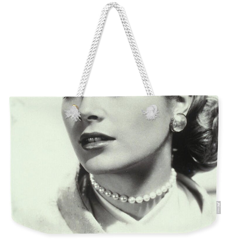 Grace Kelly Weekender Tote Bag featuring the photograph Grace Kelly #1 by Jackie Russo