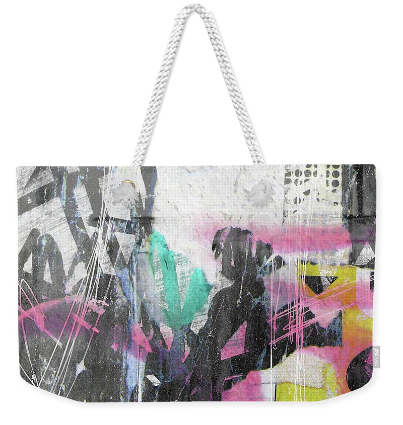 Graffiti Weekender Tote Bag featuring the digital art Graffiti Grunge by Roseanne Jones