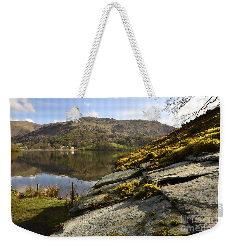 Grasmere Lake District Weekender Tote Bag featuring the photograph Grasmere #1 by Smart Aviation