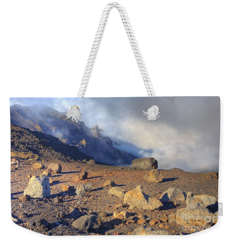 Above Weekender Tote Bag featuring the photograph Haleakala Crater #1 by Ron Dahlquist - Printscapes