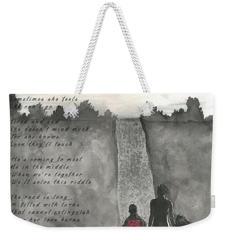 Love Weekender Tote Bag featuring the digital art Her Road #1 by Steve Obrien