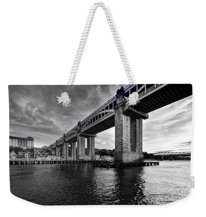 High Level Bridge Weekender Tote Bag featuring the photograph High Level Bridge #1 by Smart Aviation