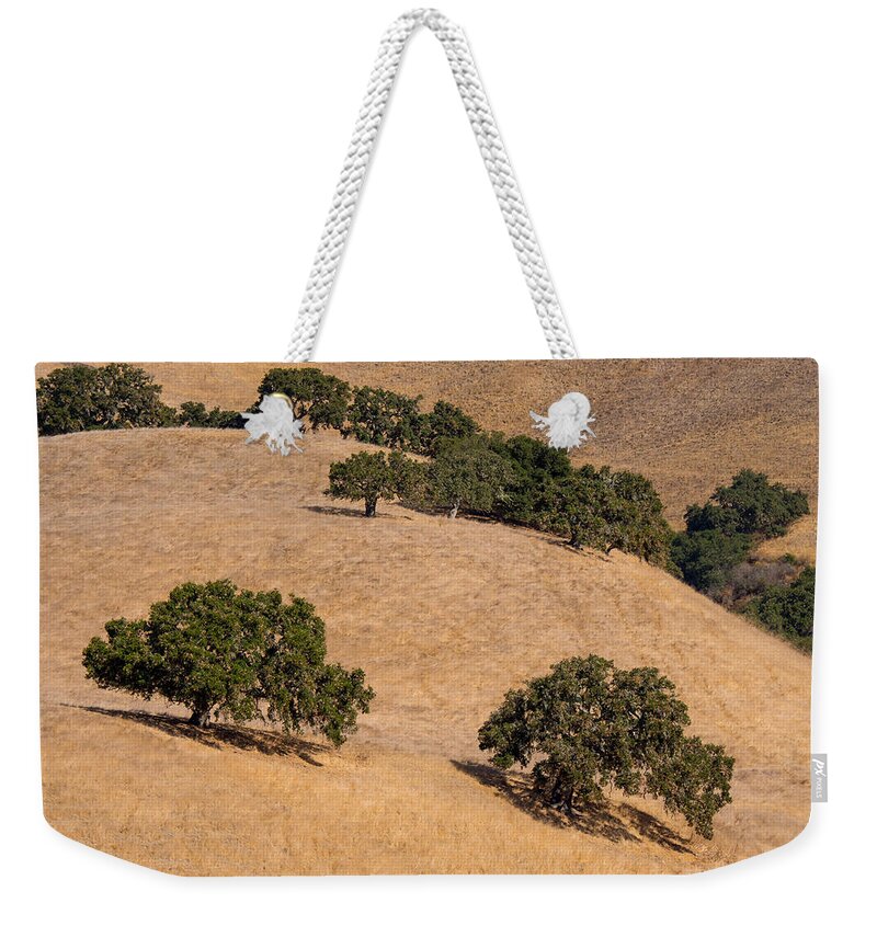 Carmel Valley Weekender Tote Bag featuring the photograph Hillside Oaks by Derek Dean
