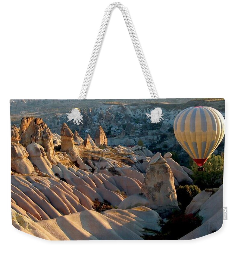 Hot Air Balloon Weekender Tote Bag featuring the photograph Hot Air Balloon #1 by Jackie Russo