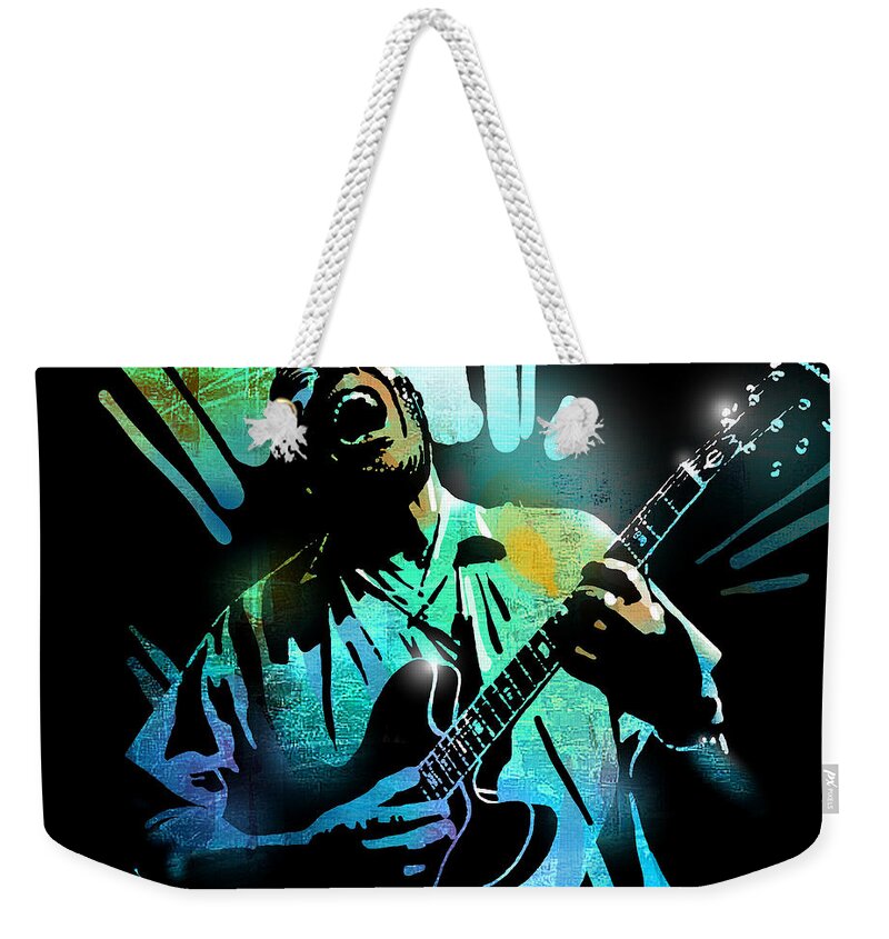 Blues Weekender Tote Bag featuring the painting Howlin Wolf #1 by Paul Sachtleben