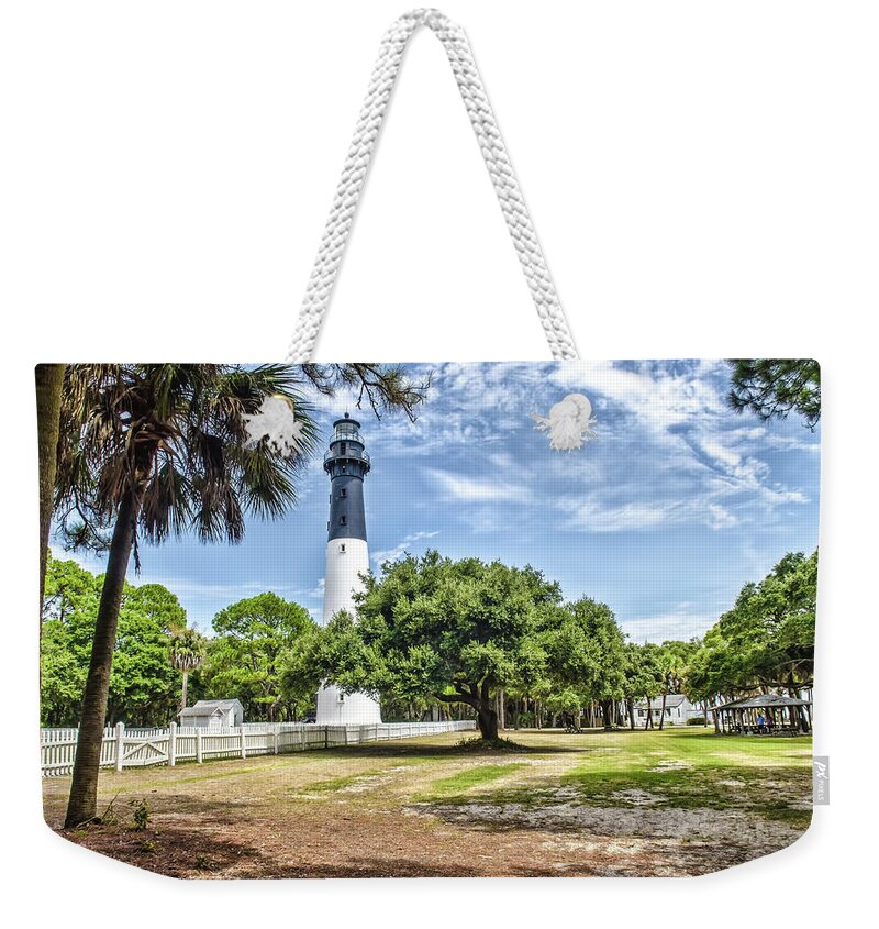 Hunting Island Weekender Tote Bag featuring the photograph Hunting Island Lighthouse by Scott Hansen