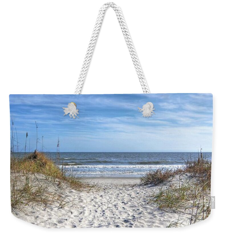 Scenic Weekender Tote Bag featuring the photograph Huntington Beach South Carolina by Kathy Baccari