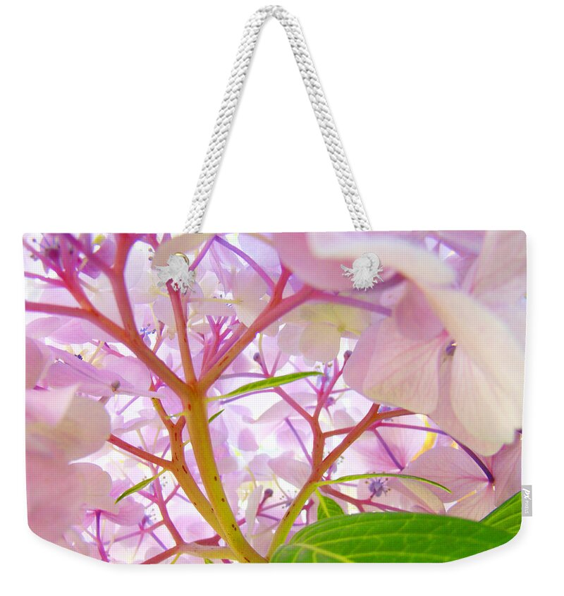 Nature Weekender Tote Bag featuring the photograph HYDRANGEAS FLOWERS Art Prints Hydrangea Art Giclee Baslee Troutman #1 by Patti Baslee