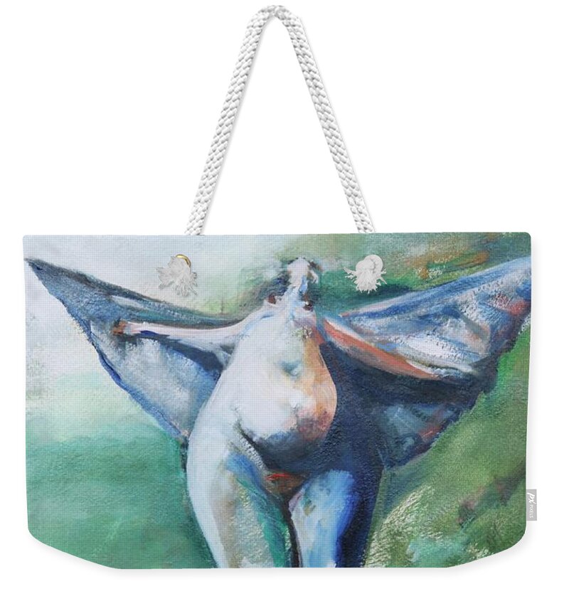 Wings Weekender Tote Bag featuring the painting If These Wings Could Fly #1 by Christel Roelandt