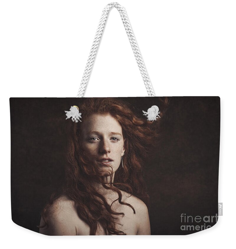 Woman Weekender Tote Bag featuring the photograph Ilaria by Traven Milovich