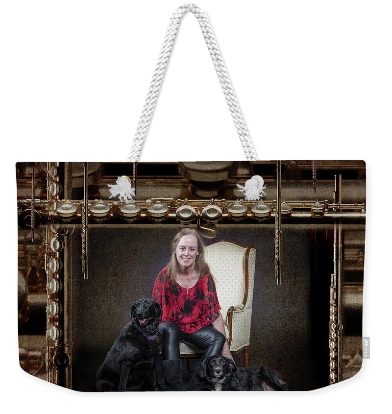 Dog Weekender Tote Bag featuring the photograph Krishin Blaise 002 #1 by M K Miller