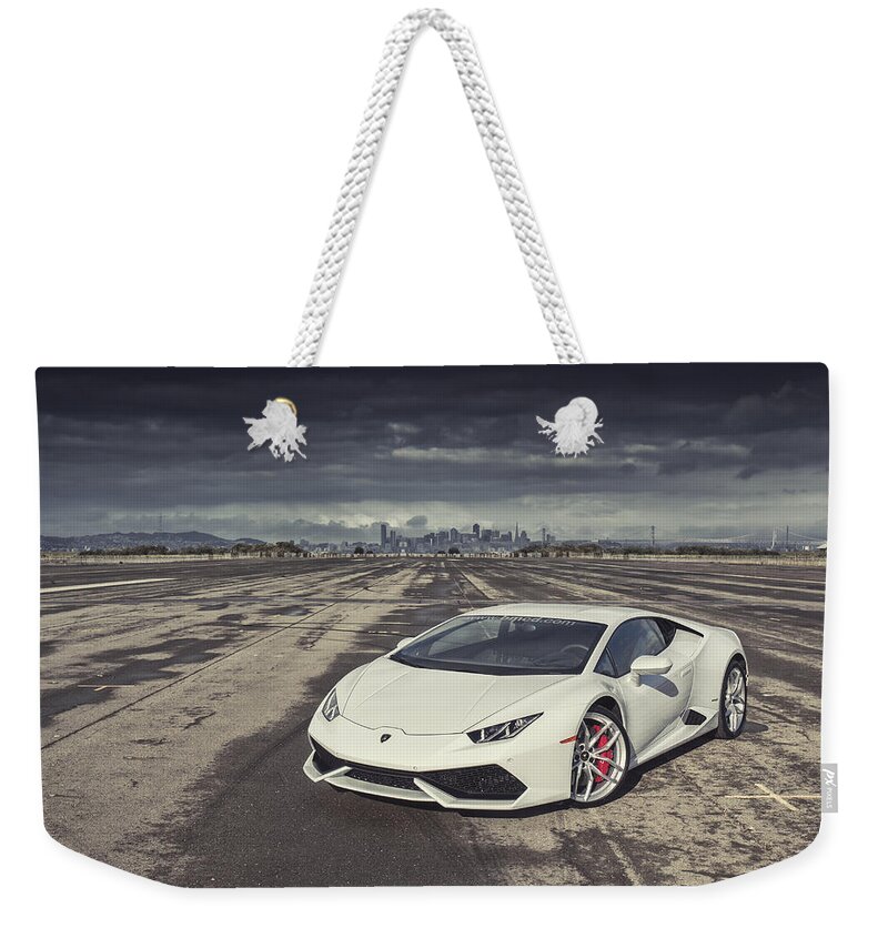 Lamborghini Weekender Tote Bag featuring the photograph Lamborghini Huracan #1 by ItzKirb Photography