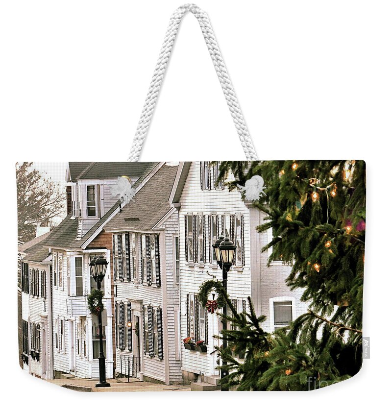 First Street Weekender Tote Bag featuring the photograph Leyden Street by Janice Drew