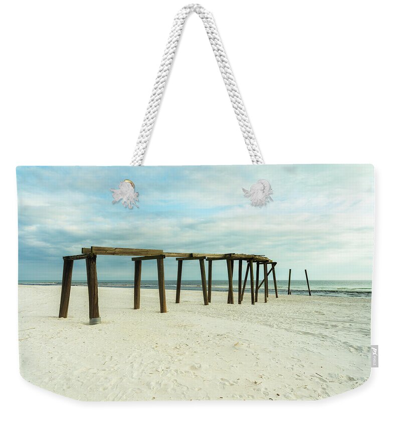 Gulf Of Mexico Weekender Tote Bag featuring the photograph Life of a Pier by Raul Rodriguez