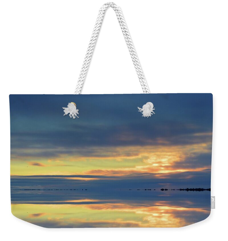 Abstract Weekender Tote Bag featuring the digital art Light In The Clouds Two #1 by Lyle Crump