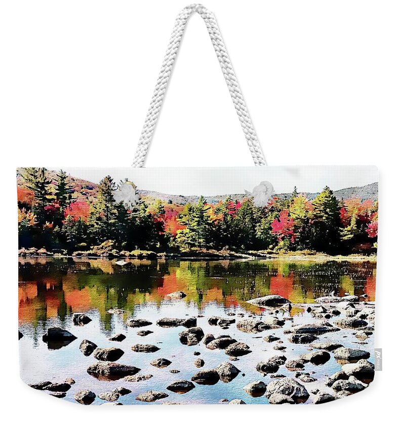 United States Weekender Tote Bag featuring the photograph Lily Pond, Kancamagus Highway - New Hampshire #1 by Joseph Hendrix