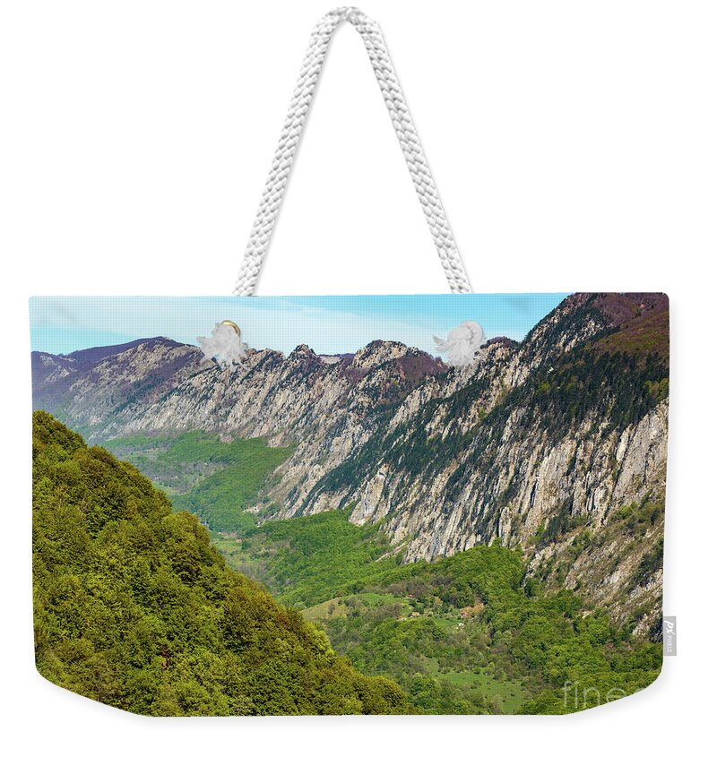 Clear Weekender Tote Bag featuring the photograph Limestone mountains #1 by Ragnar Lothbrok