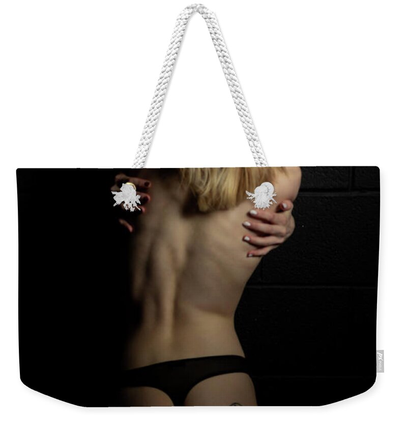 Lingerie Weekender Tote Bag featuring the photograph Lingerie And Bodyscapes #1 by La Bella Vita Boudoir