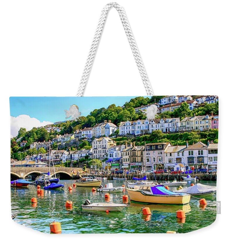 Boats Weekender Tote Bag featuring the photograph Looe in Cornwall UK #1 by Chris Smith