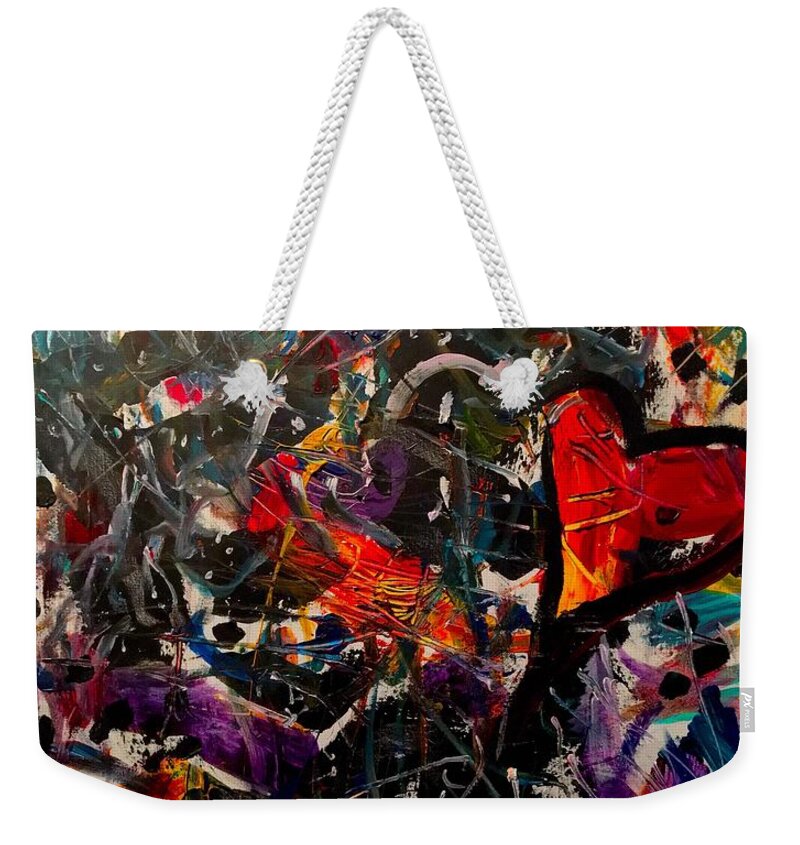 Love Weekender Tote Bag featuring the painting Love by Neal Barbosa