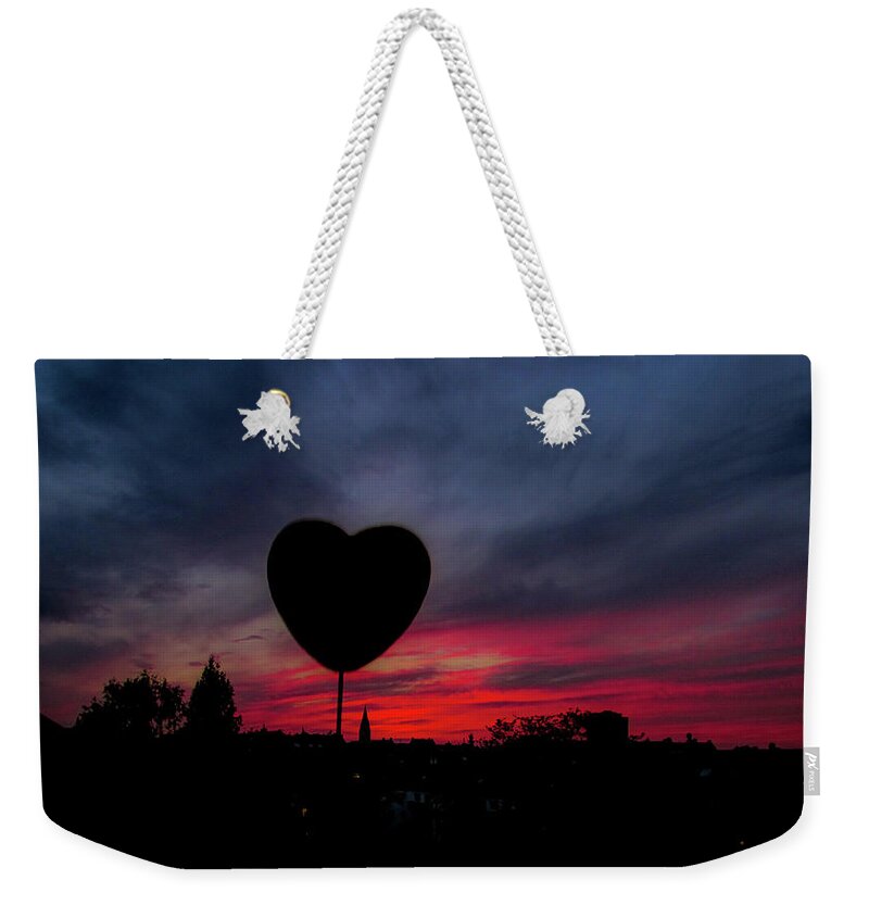 Sunset Weekender Tote Bag featuring the photograph Love Sunset #1 by Cesar Vieira