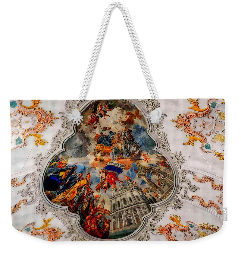 Lucerne Weekender Tote Bag featuring the photograph Lucerne Mural by Richard Gehlbach