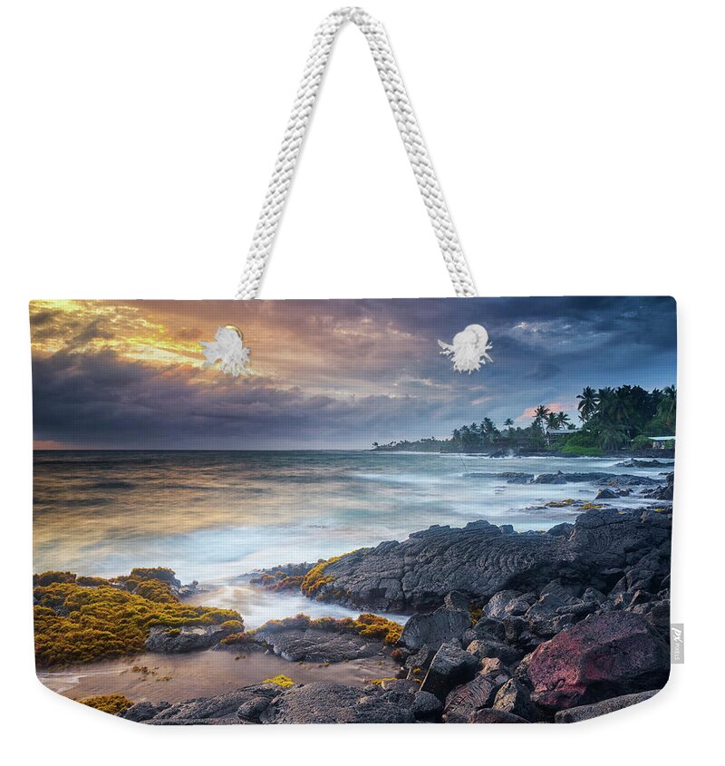 Sunset Weekender Tote Bag featuring the photograph Lyman's Sunset #1 by Christopher Johnson
