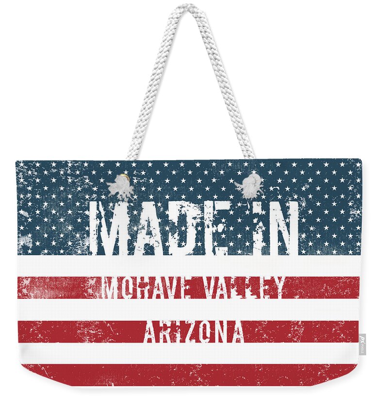 Mohave Valley Weekender Tote Bag featuring the digital art Made in Mohave Valley, Arizona #1 by Tinto Designs