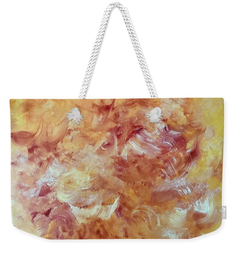  Weekender Tote Bag featuring the painting Marigolds #1 by Sheila Mashaw