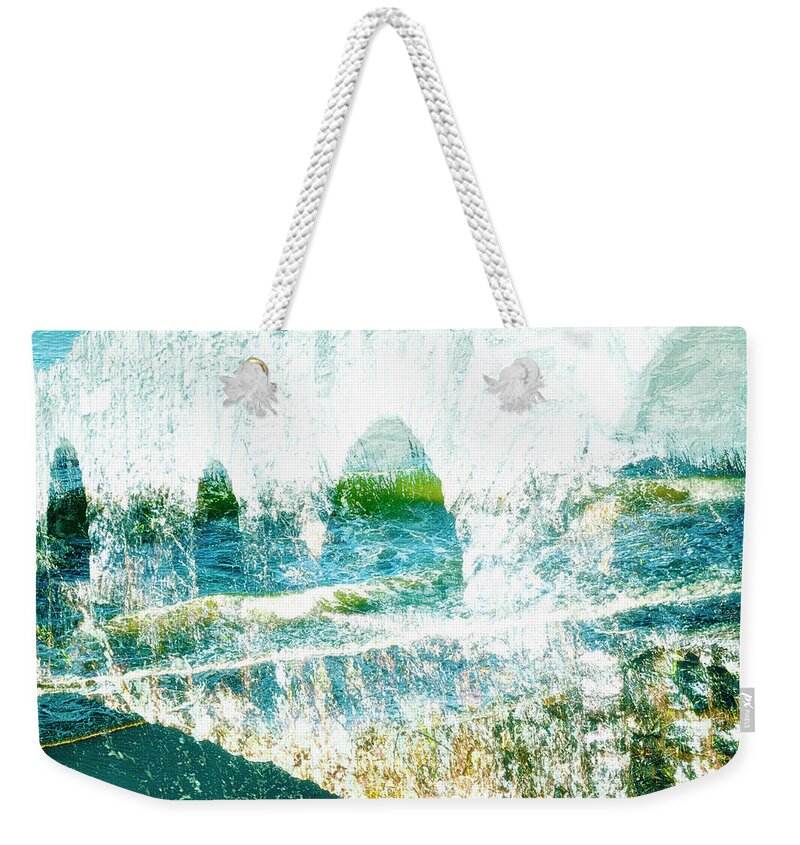 Landscape Weekender Tote Bag featuring the mixed media Mirage #2 by Gerlinde Keating