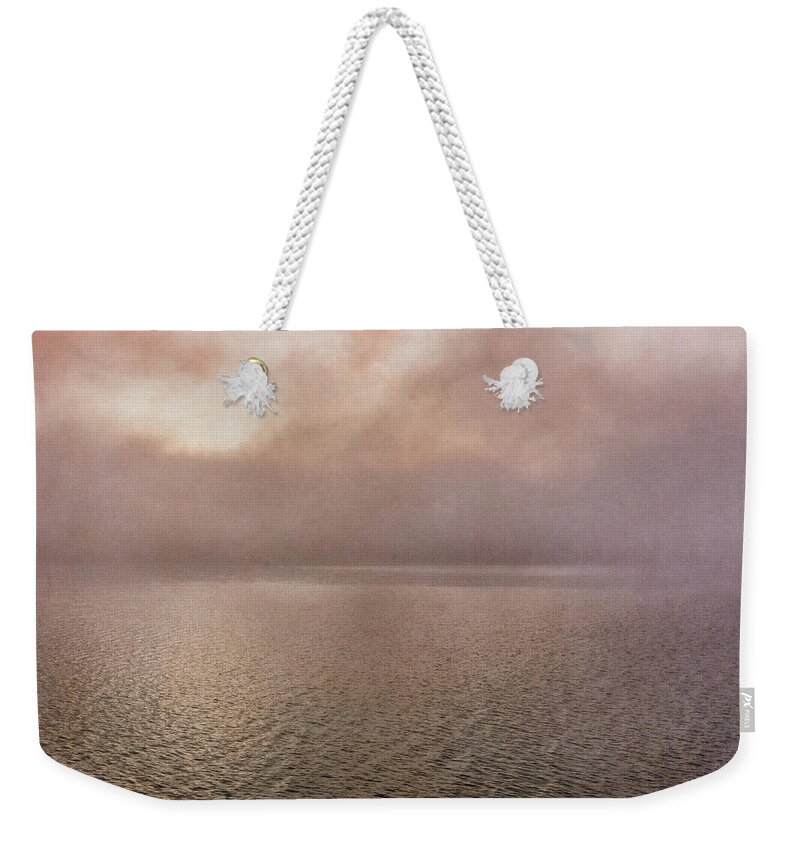 Spofford Lake New Hampshire Weekender Tote Bag featuring the photograph Misty Morning #1 by Tom Singleton