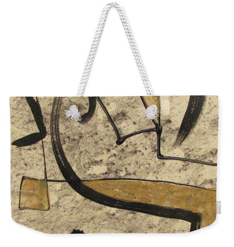Abstract Weekender Tote Bag featuring the painting Monarch #1 by Carole Johnson