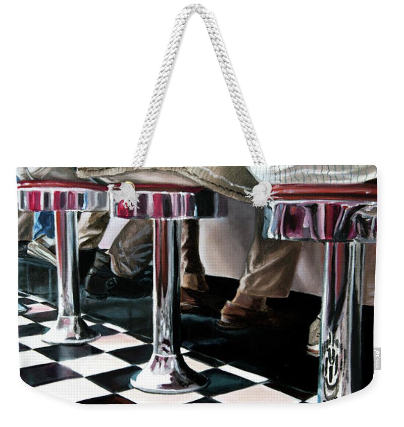 Diner Weekender Tote Bag featuring the painting Morning Buns by Gail Chandler