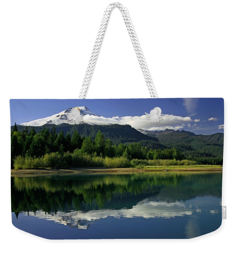 Mount Baker Weekender Tote Bag featuring the photograph Mount Baker #1 by Angie Schutt