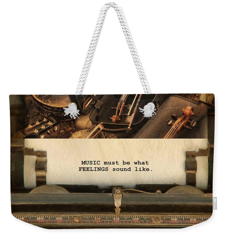 Antique Weekender Tote Bag featuring the photograph Music #2 by Robin-Lee Vieira
