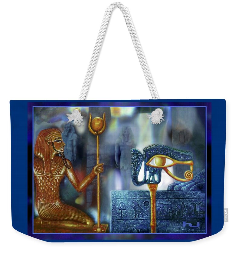 Egypt Weekender Tote Bag featuring the painting Mysterious Egypt #3 by Hartmut Jager