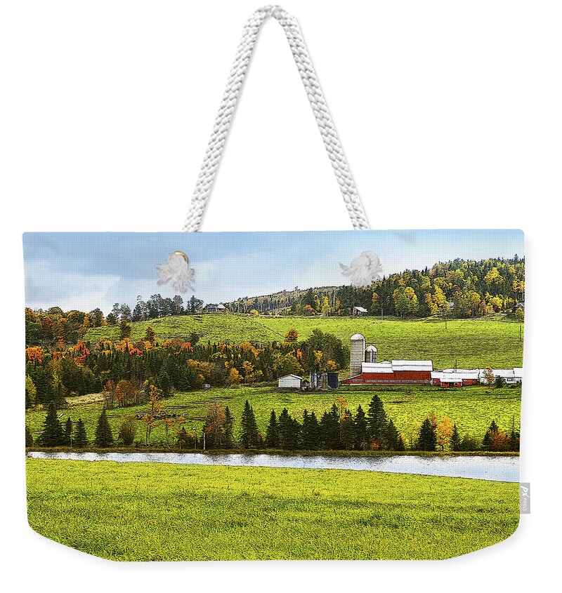 New England Weekender Tote Bag featuring the photograph New England Farm #1 by Betty LaRue