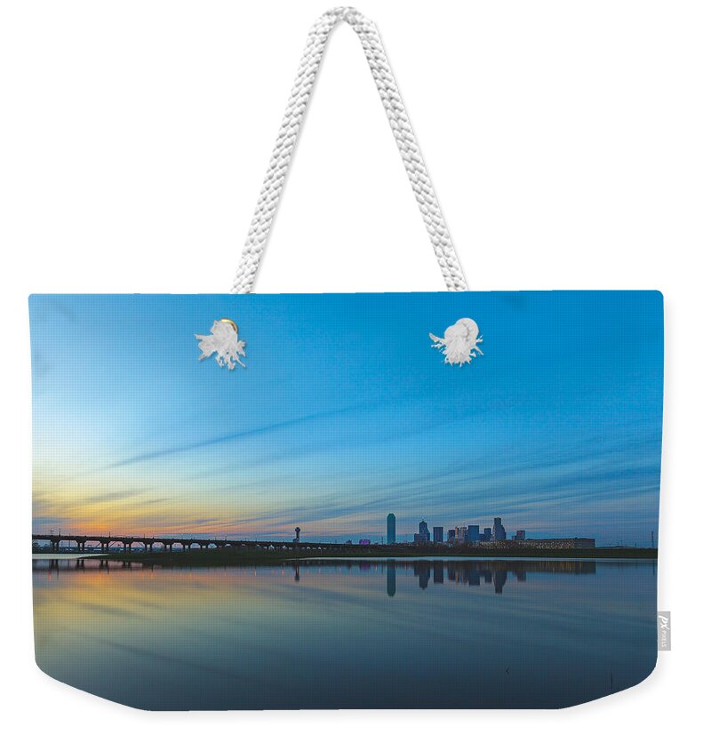 Cityscape Weekender Tote Bag featuring the photograph Night Begins by Peter Hull