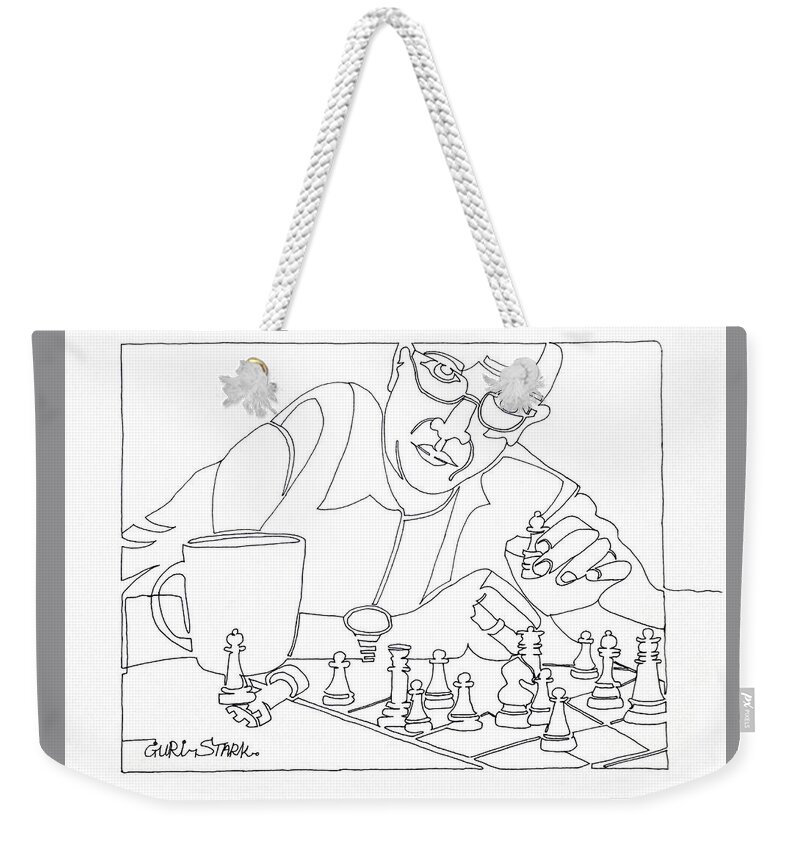 Chess Weekender Tote Bag featuring the drawing Next Step by Guri Stark